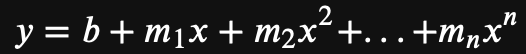 formula for polynomial regression