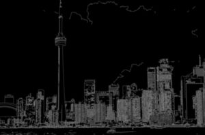 Toronto skyline with Canny Edge Detection