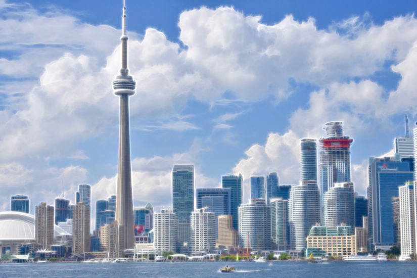 Toronto skyline with Gabor Filter