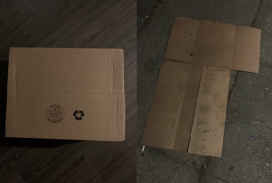 Images of paper boxes in poor lighting conditions and/or noisy background